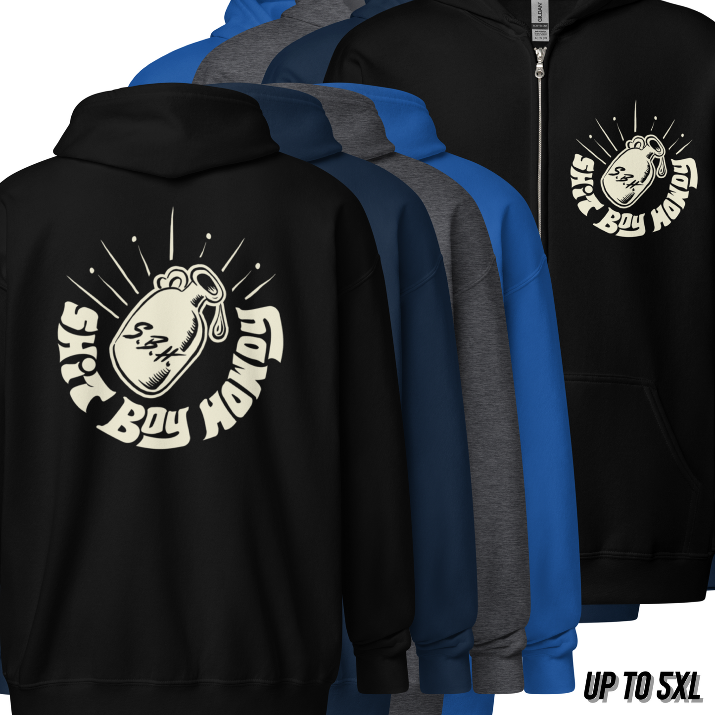 Shit Boy Howdy Moonshine Zip Up Hoodie